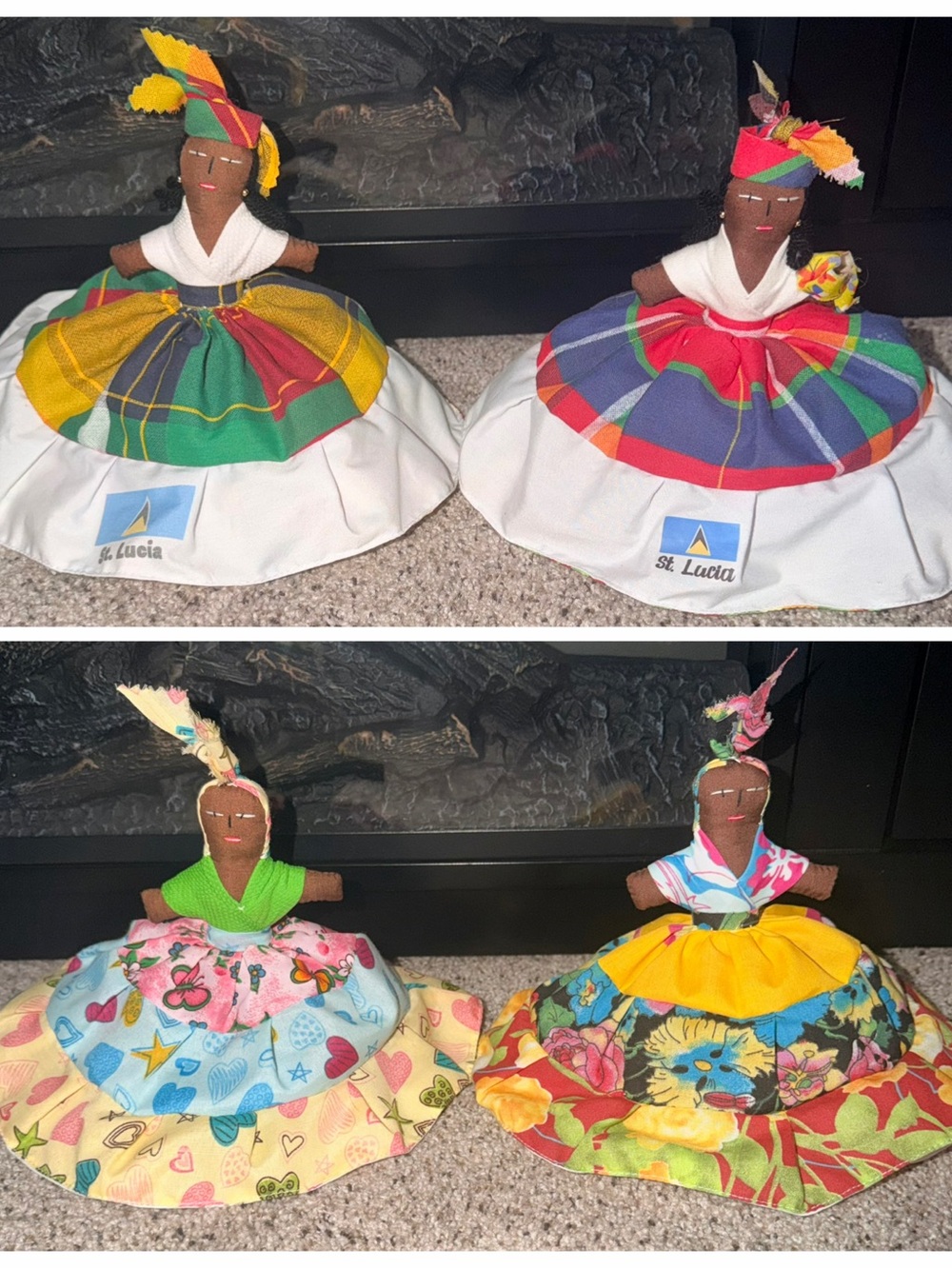 Saint Lucia Caribbean Folk Art - Topsy-Turvy Dolls